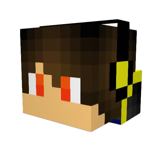 bonecrushereye Minecraft avatar head, 3D render