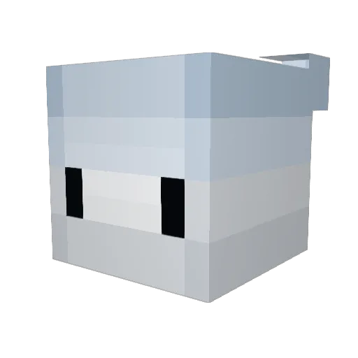 bonehead3 Minecraft avatar head, 3D render