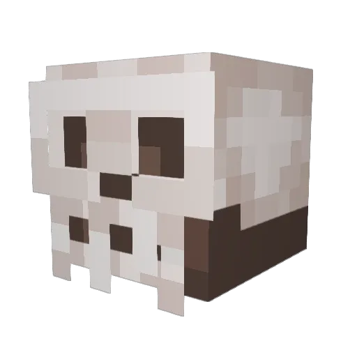 bonehurt Minecraft avatar head, 3D render