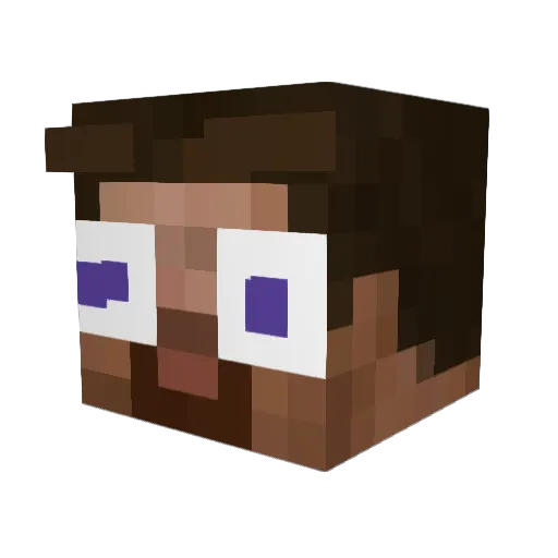 bonelesscheese Minecraft avatar head, 3D render