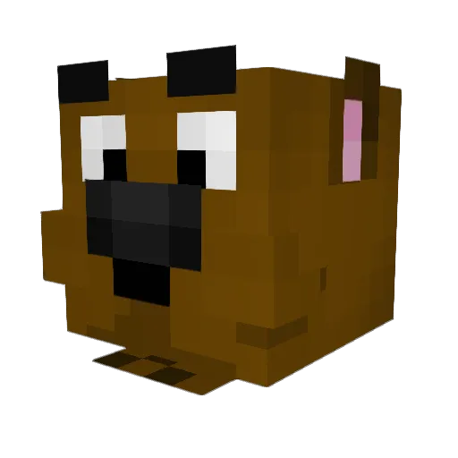 bones_aa Minecraft avatar head, 3D render