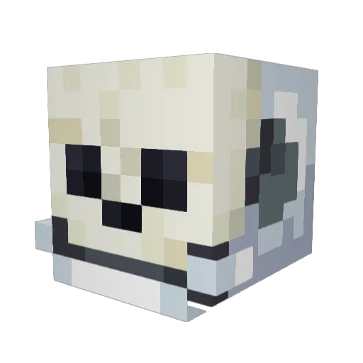 bones_blackbox Minecraft avatar head, 3D render