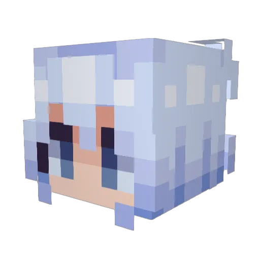 bonesidk Minecraft avatar head, 3D render
