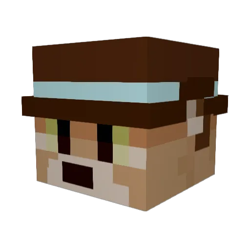 bonesrat Minecraft avatar head, 3D render