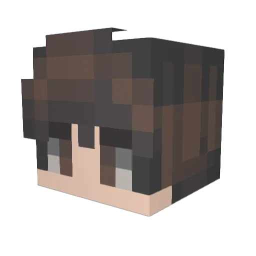 bongba Minecraft avatar head, 3D render