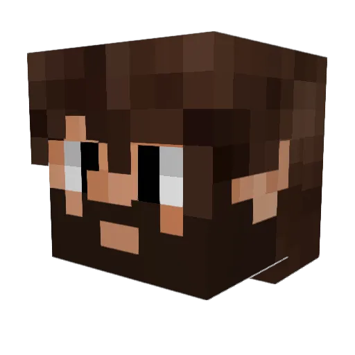 bongocrash Minecraft avatar head, 3D render