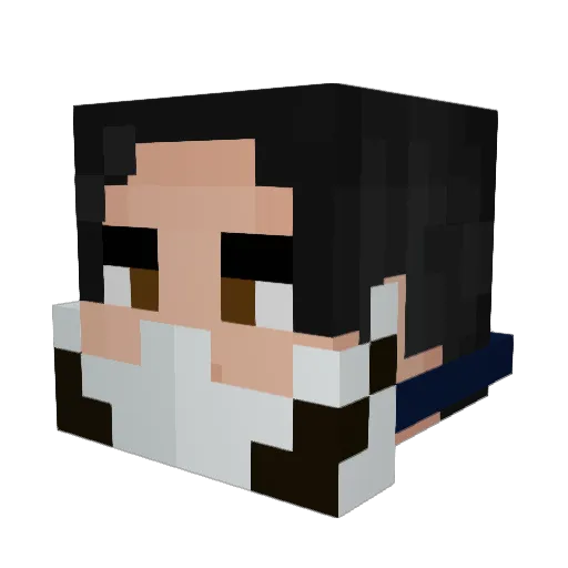 bongofholding Minecraft avatar head, 3D render
