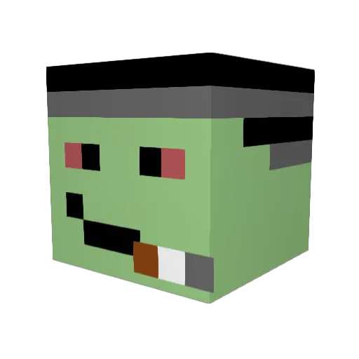 bongxd Minecraft avatar head, 3D render
