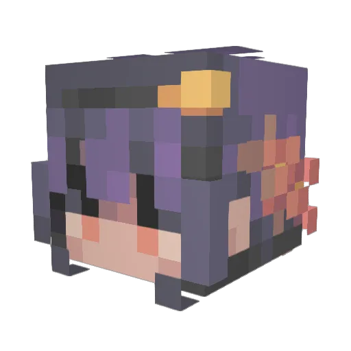bonhomme0 Minecraft avatar head, 3D render