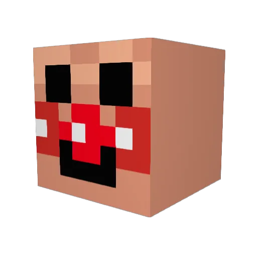bonjaga Minecraft avatar head, 3D render