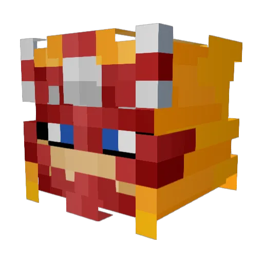 bonjourss Minecraft avatar head, 3D render