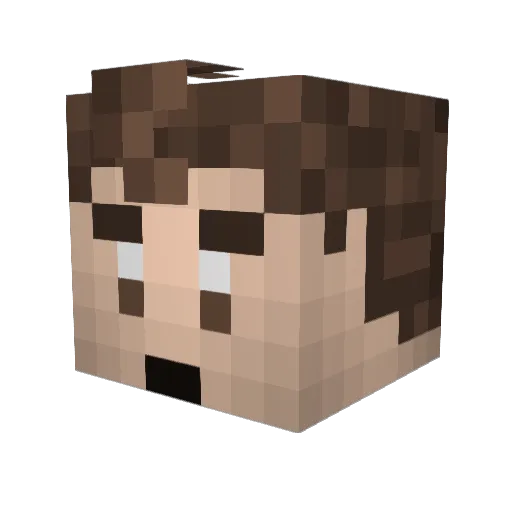 bonk33r Minecraft avatar head, 3D render