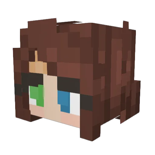 bonkachu Minecraft avatar head, 3D render