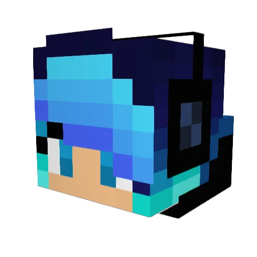 bonkmaddness Minecraft avatar head, 3D render