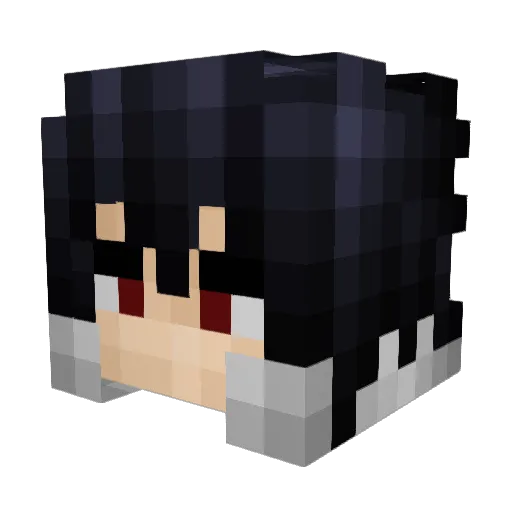 bonny_plays Minecraft avatar head, 3D render