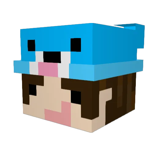 bonobono0410 Minecraft avatar head, 3D render