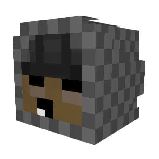 bonskostiff Minecraft avatar head, 3D render