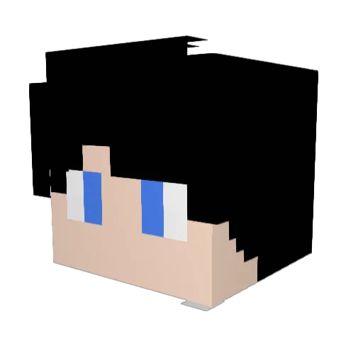 bonsmun Minecraft avatar head, 3D render