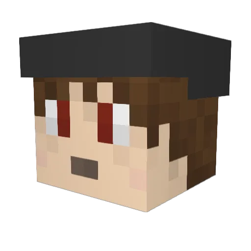 bontaros Minecraft avatar head, 3D render