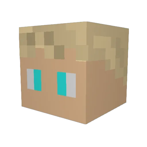 bonvis Minecraft avatar head, 3D render