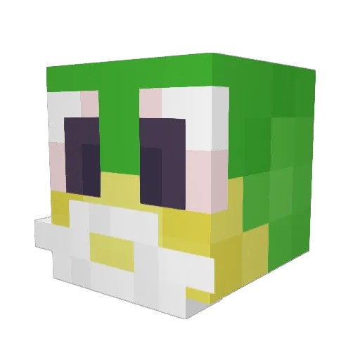 bonzeen Minecraft avatar head, 3D render