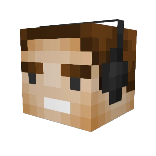 bonzer2 Minecraft avatar head, 3D render