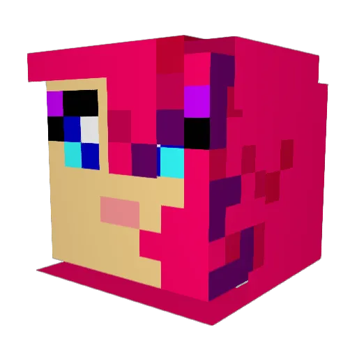 boo18 Minecraft avatar head, 3D render