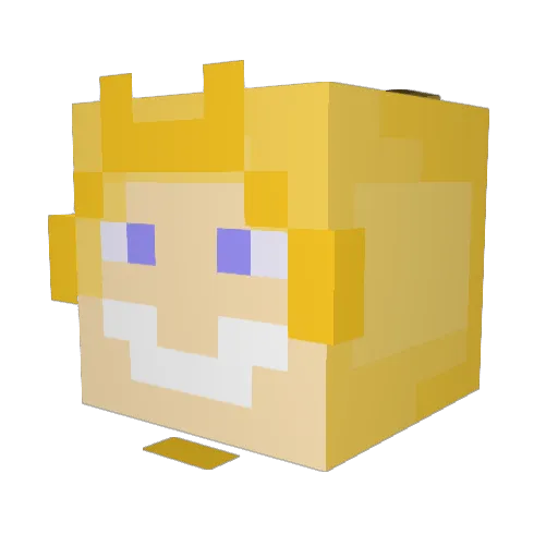 boo99 Minecraft avatar head, 3D render