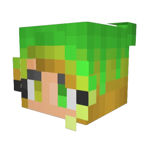 boo_gotti Minecraft avatar head, 3D render