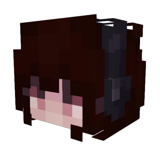 boobaged Minecraft avatar head, 3D render