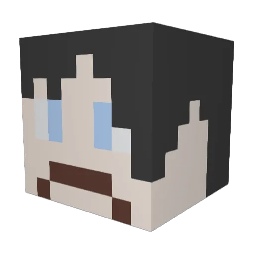 boobdude Minecraft avatar head, 3D render