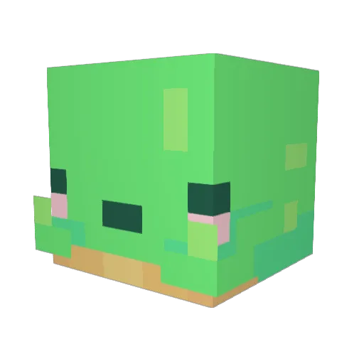 booberta Minecraft avatar head, 3D render