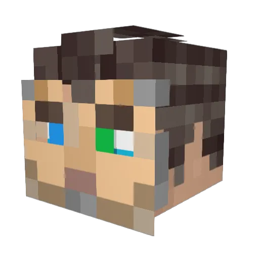 boobinga Minecraft avatar head, 3D render