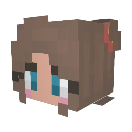 booboo824 Minecraft avatar head, 3D render