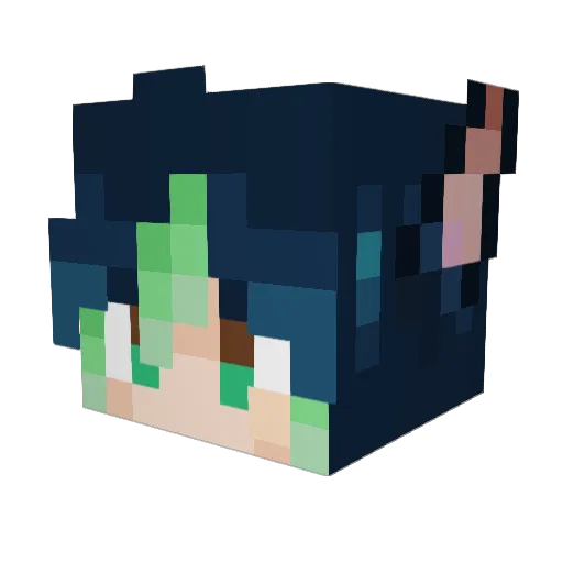 booboolittle Minecraft avatar head, 3D render
