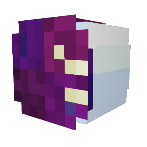 boodorable Minecraft avatar head, 3D render