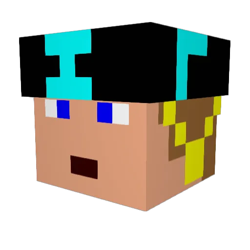 boofhed Minecraft avatar head, 3D render
