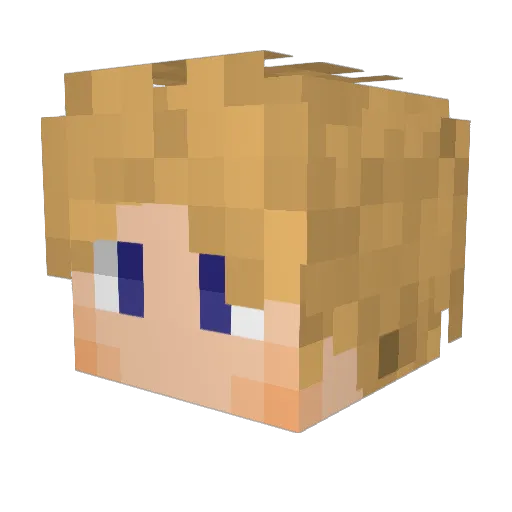 booflewizard Minecraft avatar head, 3D render
