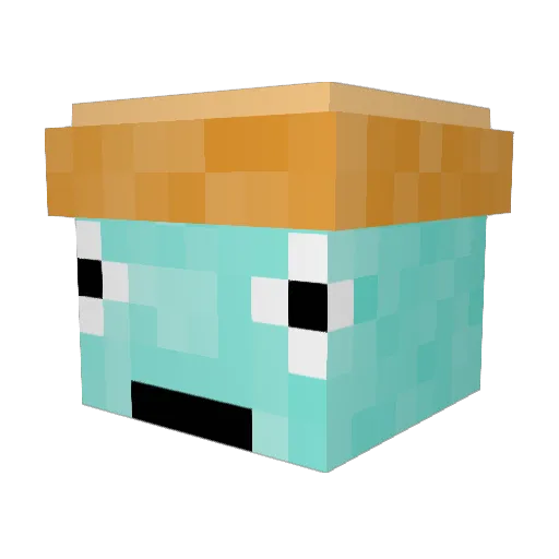 boogacow Minecraft avatar head, 3D render