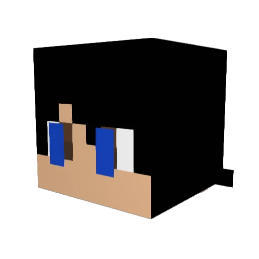 boohra Minecraft avatar head, 3D render