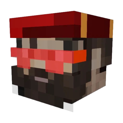 bookofMisterE Minecraft avatar head, 3D render