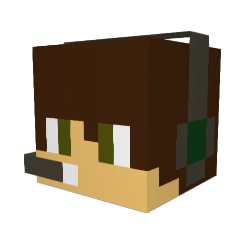 boomShlong Minecraft avatar head, 3D render