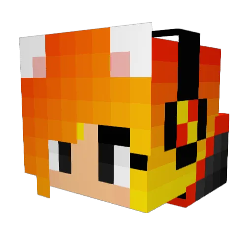boom_th Minecraft avatar head, 3D render