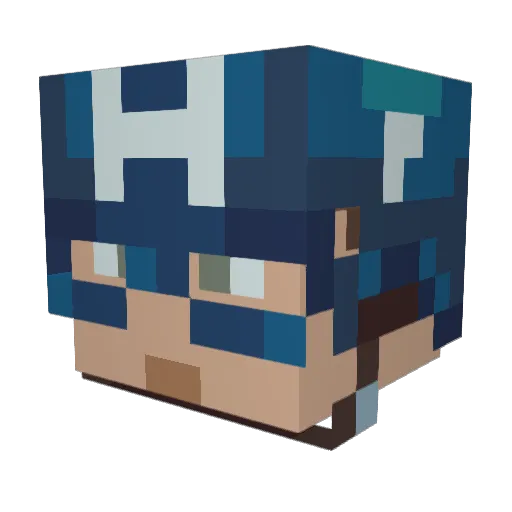 boomaloom Minecraft avatar head, 3D render