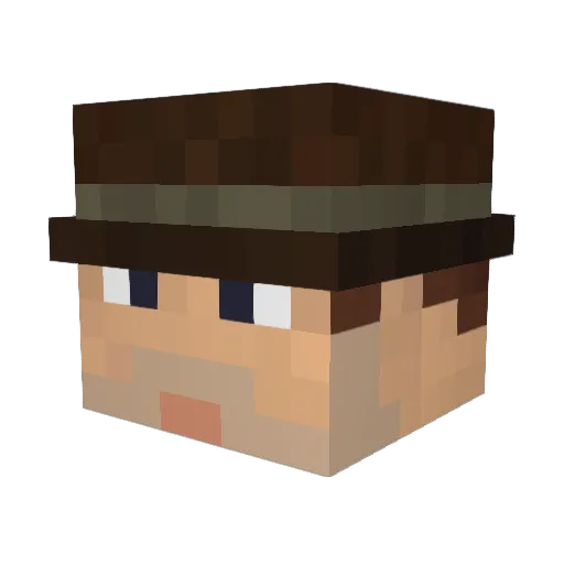 boombay Minecraft avatar head, 3D render
