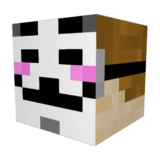 boombyte Minecraft avatar head, 3D render