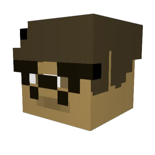 boomerBill Minecraft avatar head, 3D render