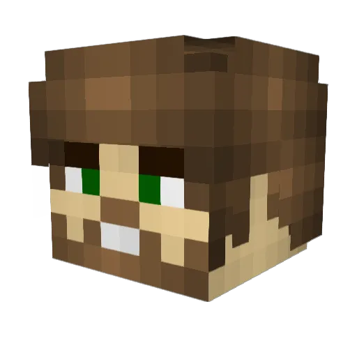 boomwhackers Minecraft avatar head, 3D render