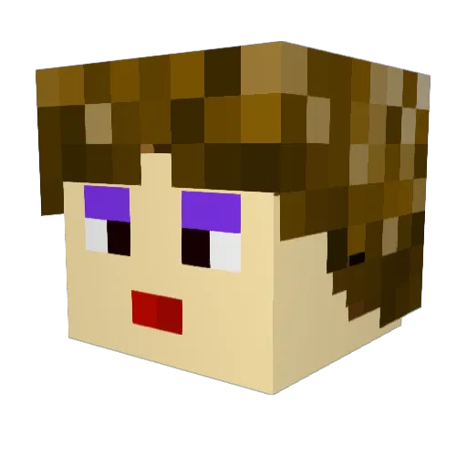 boomwoo Minecraft avatar head, 3D render
