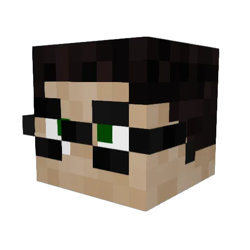 boomyboom Minecraft avatar head, 3D render